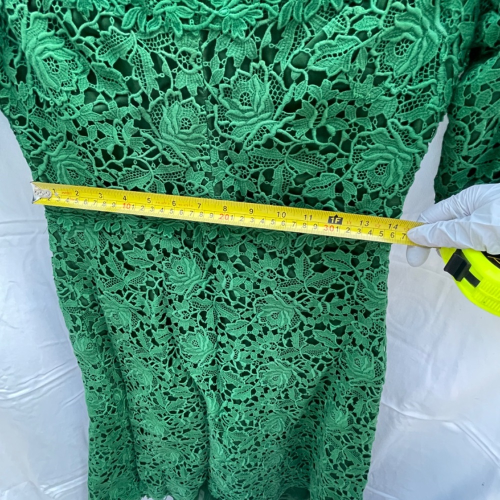 Valentino, Lace Dress, Emerald Green, XS - Picture 14 of 16